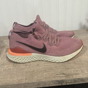 Nike Women's Running Shoes Maroon with Black Swoosh and Orange Accent